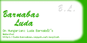 barnabas luda business card